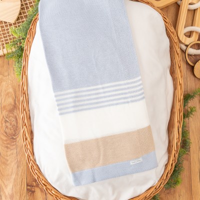  Saída de Maternidade Guilherme - Azul Bebê, Branco e Bege